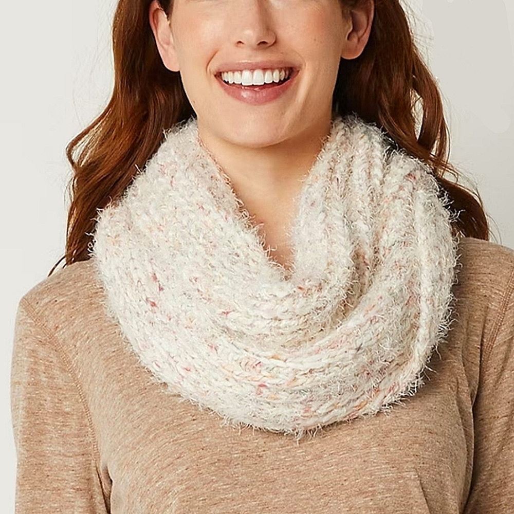 A.N.A. Women's Infinity Scarf Cream Colorful One Size